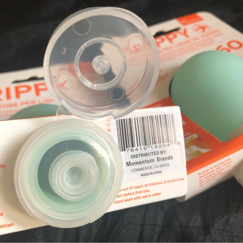 Set of 2 Trippy Silicone No Drip Cosmetic Travel Squeeze Tube: 3 oz & 2 oz BLUE - Picture 6 of 9